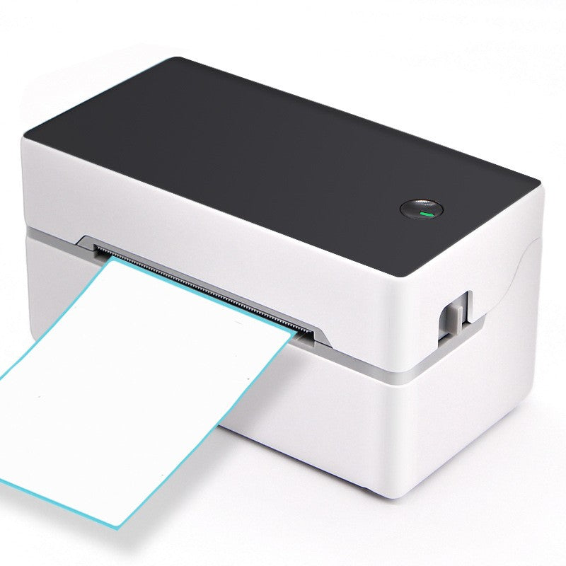 Printer with a blank label at the slot