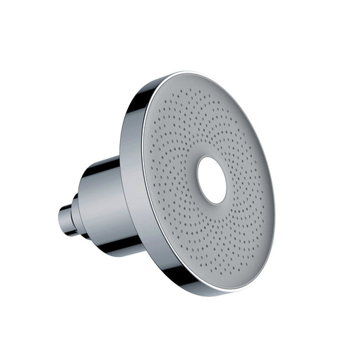 Chrome rainfall shower head, side