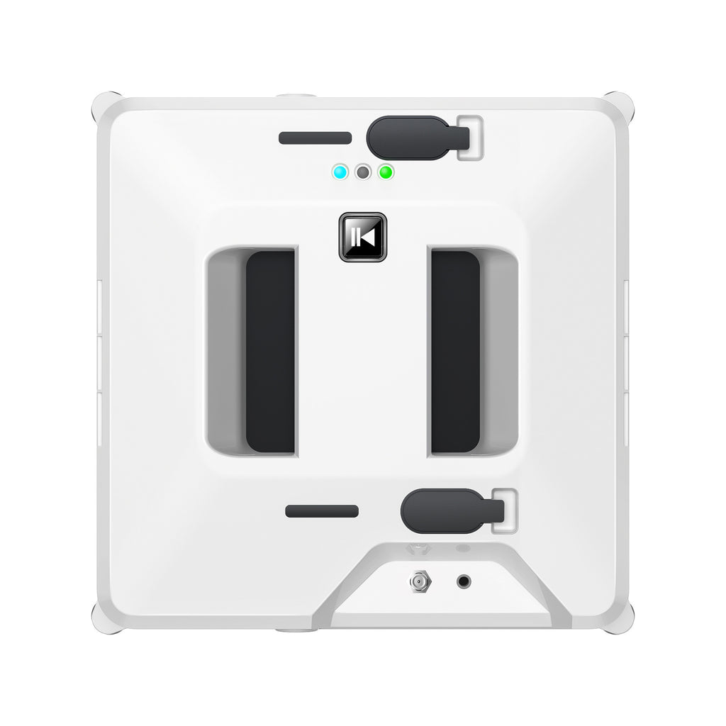 White square window cleaning robot, front